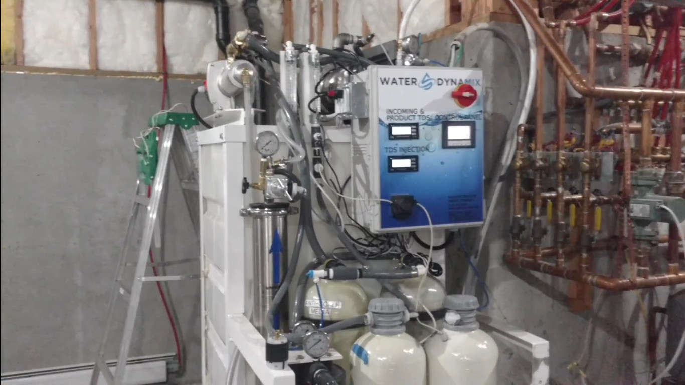 Install water treatment system