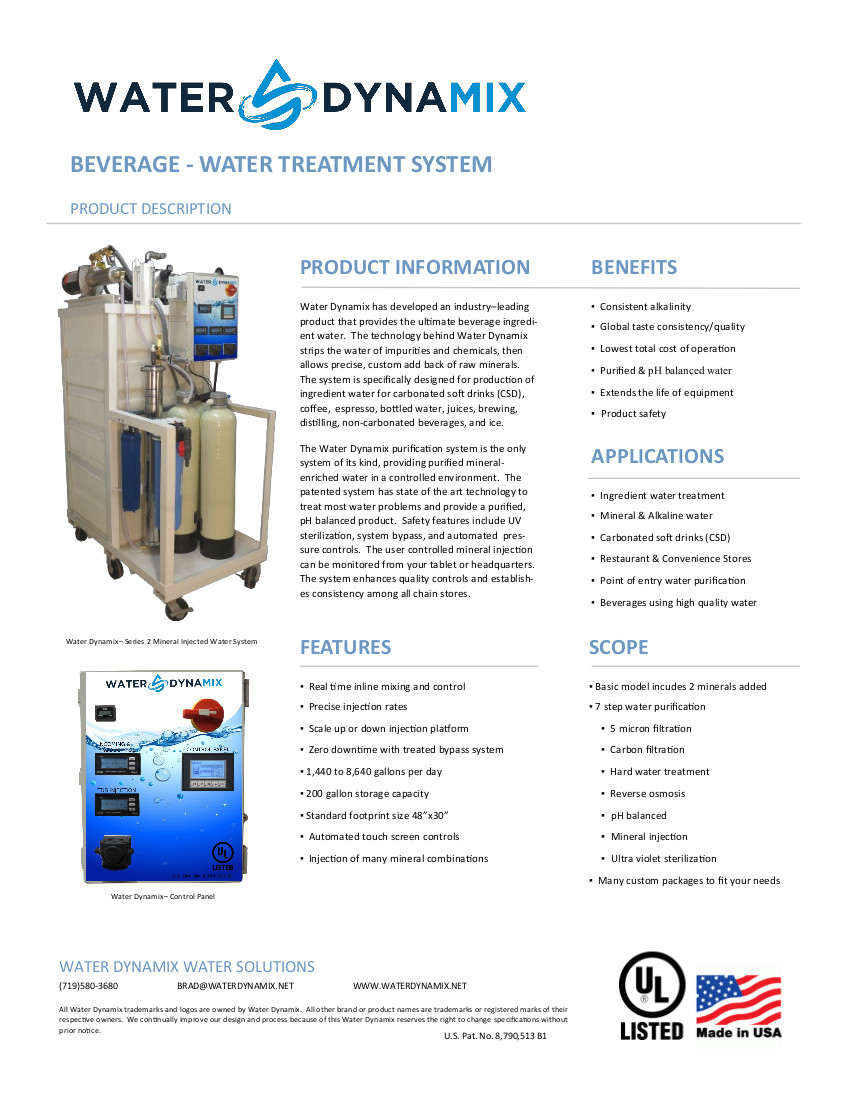 Beverage Reverse Osmosis